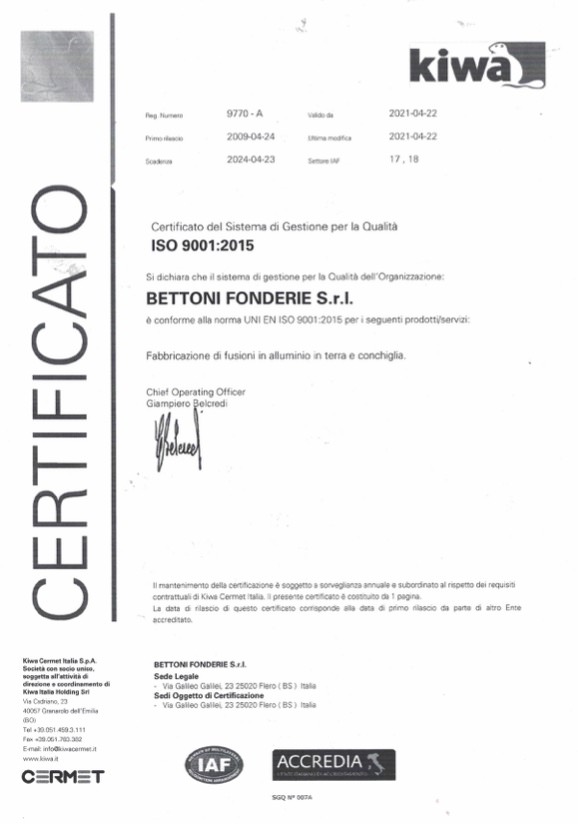 Certificazioni